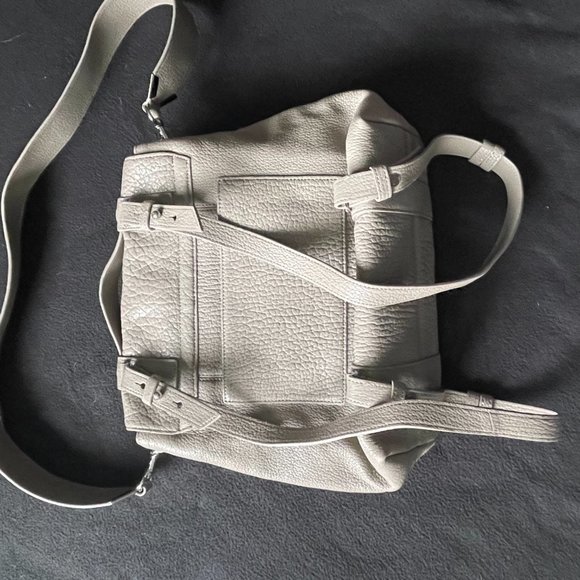 SHOP CLOSING / FINAL PRICE: All Saints Vincent blue-gray leather backpack - Picture 7 of 11